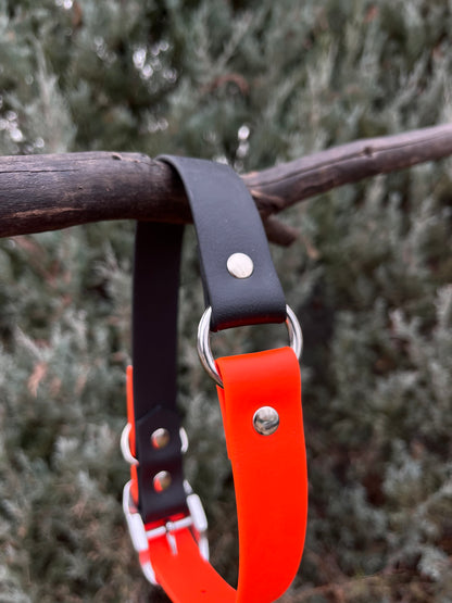 ARATAR | 16 à 21" | noir et orange néon - ✹Oromë✹ accessoires sur-mesure pour chiens